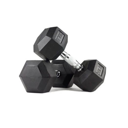Strencor Rubber Coated Hex Dumbbells (pair)