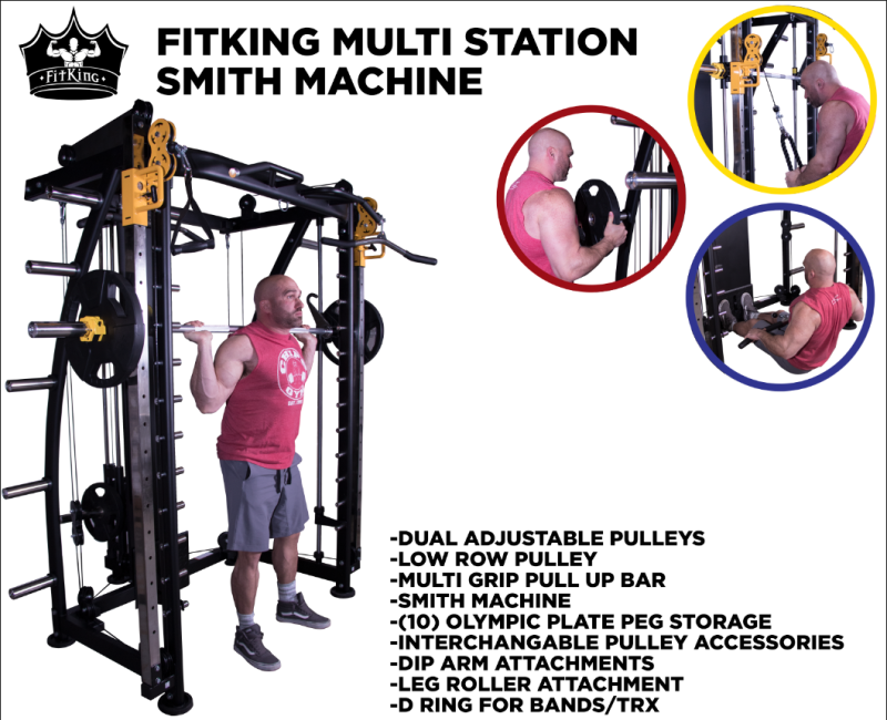 FITKING MULTI-FUNCTION SMITH MACHINE